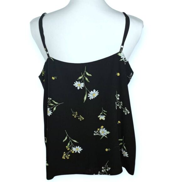 Socialite Black Floral Scallop Cami Sz.XL EUC - Picture 4 of 6